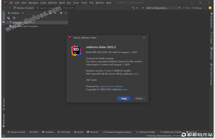 JetBrains Rider 2022.2破解版下载附安装教程